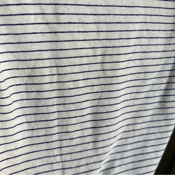 NWOT Jack Wills French Striped Cotton Linen Crew Neck T-Shirt in White & Blue - Picture 3 of 5